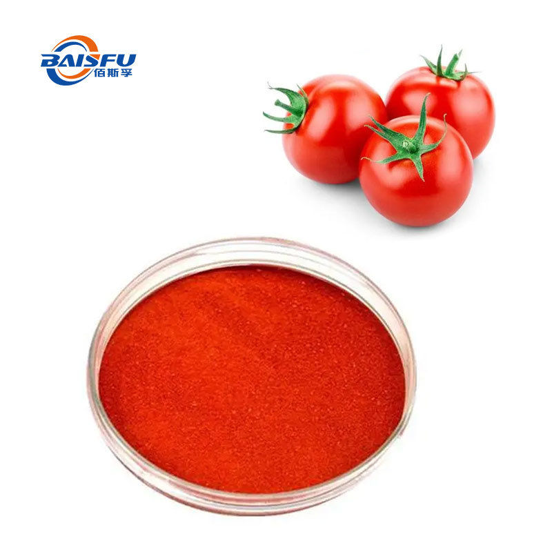 Baisfu Herb 100% Natural Plant Powder Red Powder Fresh Vegetable Tomato Fruit Powder Tomato Extract Lycopene 5%-30% Used As Food Additive
