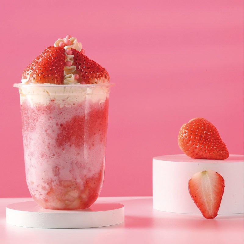 Baisfu Top Quality Light Red Powder Pure Natural Organic Strawberry Freeze Dried Powder 100% pass 80 mesh for Solid beverages and baked goods