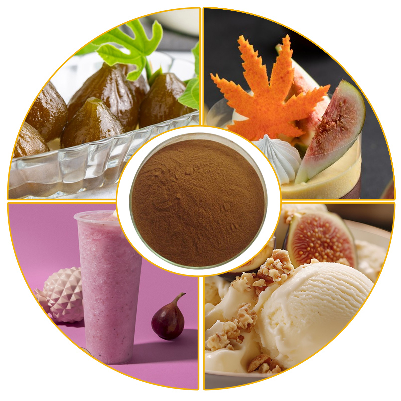Baisfu High Quality Ficus Carica Leaf Extract Pure Natural Organic Brown Fine Powder For Functional Food Additives and Health Supplements