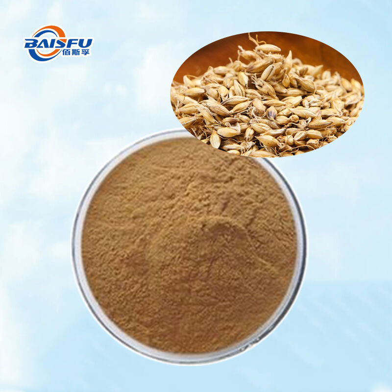 Baisfu Pure Natural Fructus Hordei Germinatus P.E best Quality Brown Yellow Fine Powder For Food Beverage and cosmetic