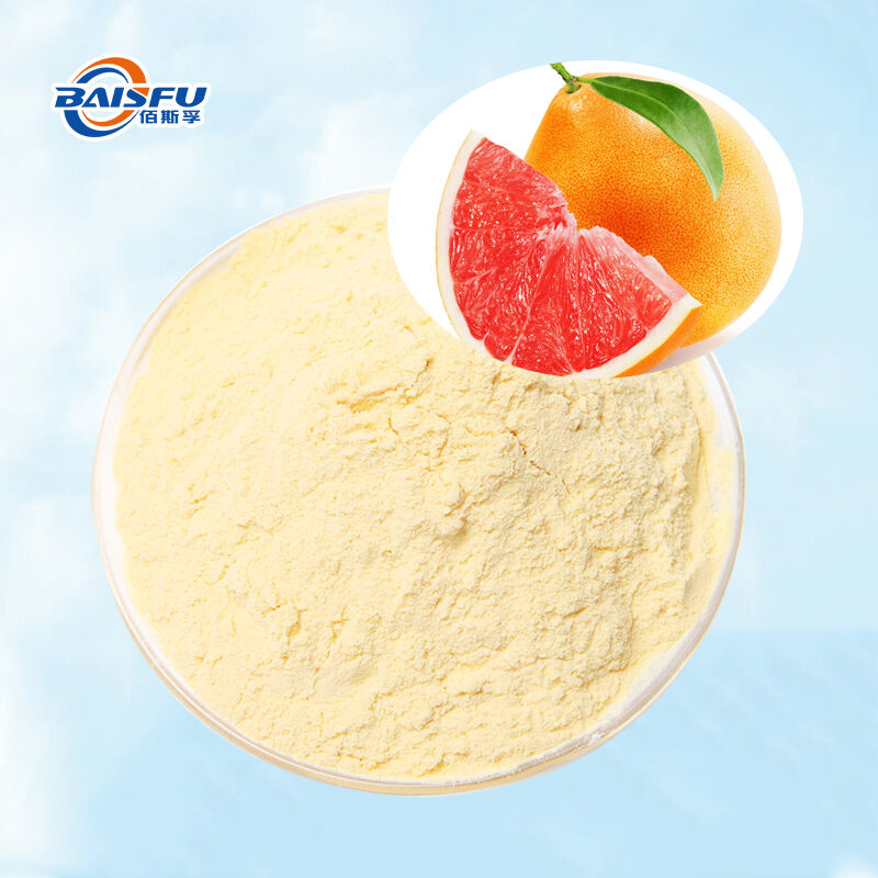 Baisfu Food Grade Freeze Dried Grapefruit Powder Natural Water Soluble FD Red Grapefruit Fruit Powder for Beverage Baking