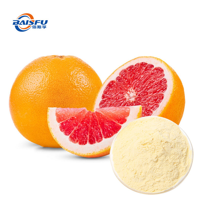 Baisfu Food Grade Freeze Dried Grapefruit Powder Natural Water Soluble FD Red Grapefruit Fruit Powder for Beverage Baking