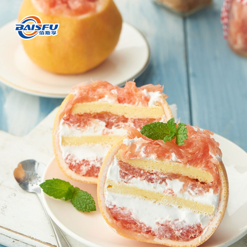 Baisfu Food Grade Freeze Dried Grapefruit Powder Natural Water Soluble FD Red Grapefruit Fruit Powder for Beverage Baking