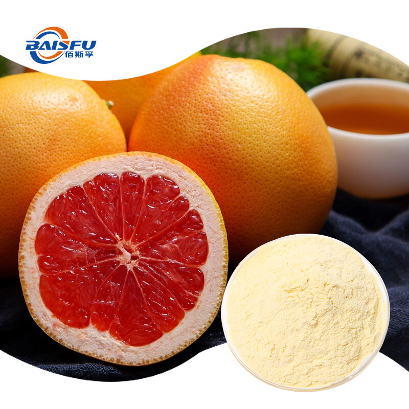 Baisfu Food Grade Freeze Dried Grapefruit Powder Natural Water Soluble FD Red Grapefruit Fruit Powder for Beverage Baking